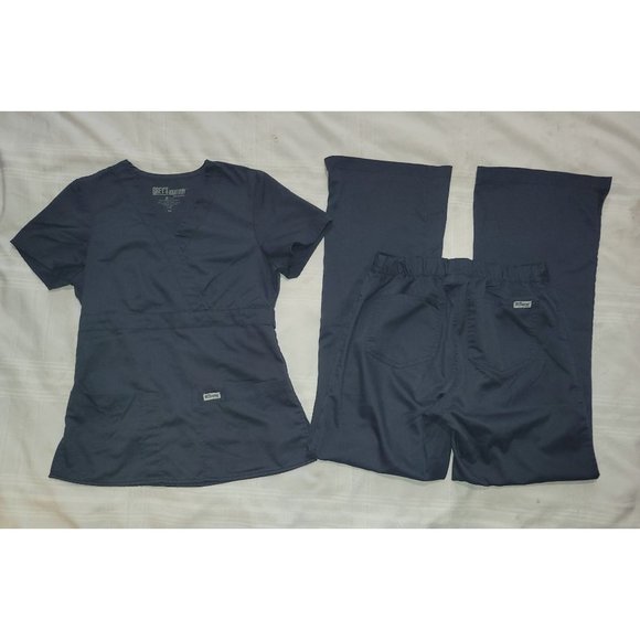 Grey's Anatomy Scrub Set in Charcoal Grey size Xsmall - Picture 1 of 5